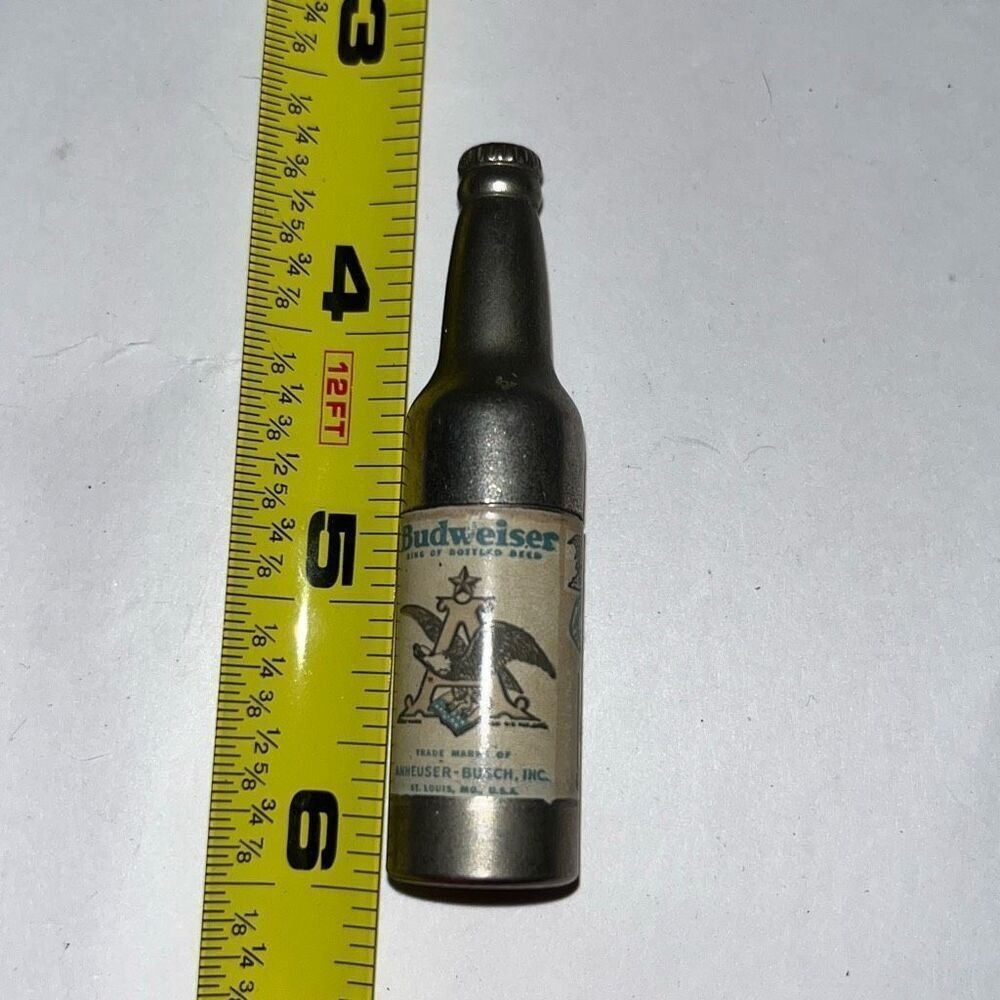 Vintage Zippo Men's 1950s Budweiser Bottle Compact Cigarette Lighter